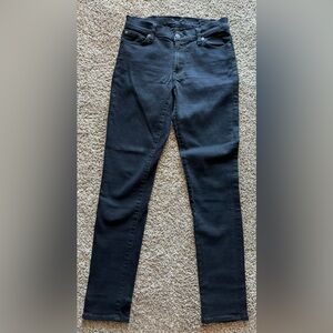 7 For All Mankind Gwenevere skinny high rise black size 27